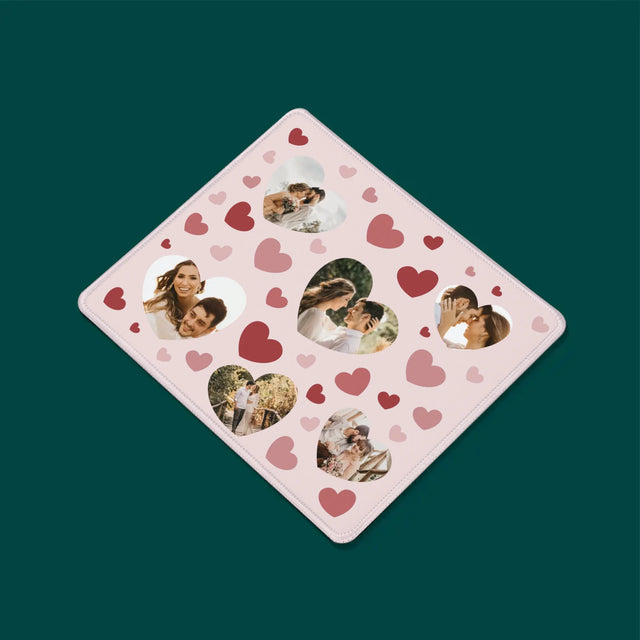 Fotokoláž: Srdce Fotka - Podložka Pod Myš