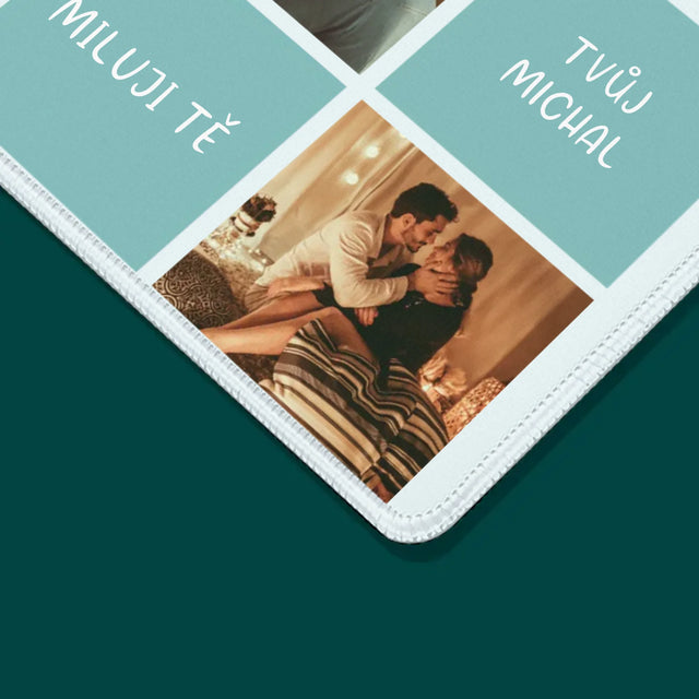 Fotokoláž: Miluji Tě Iniciály - Podložka Pod Myš