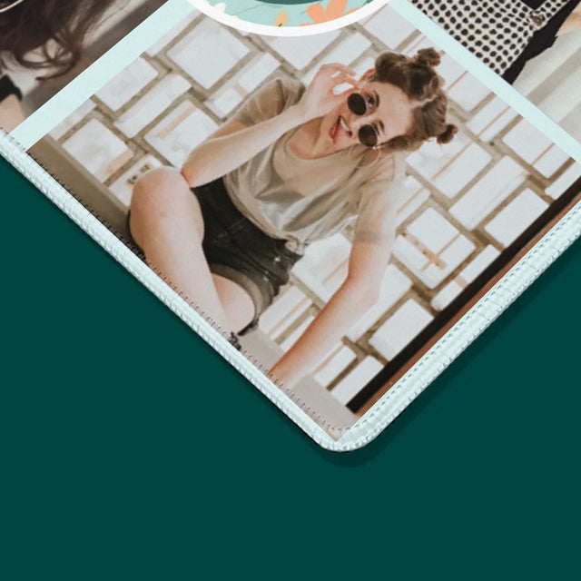 Fotokoláž: Květinový Monogram - Podložka Pod Myš