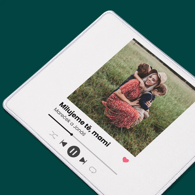 Fotka A Textem: Milujeme Tě, Mami - Podložka Pod Myš