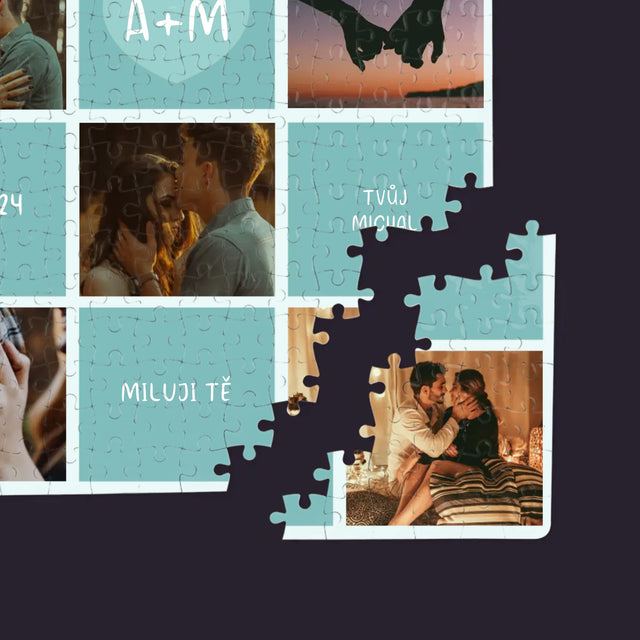 Fotokoláž: Miluji Tě Iniciály - Puzzle