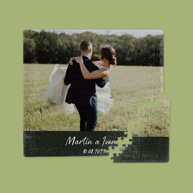 Fotka A Textem: Svatební Fotografie - Puzzle