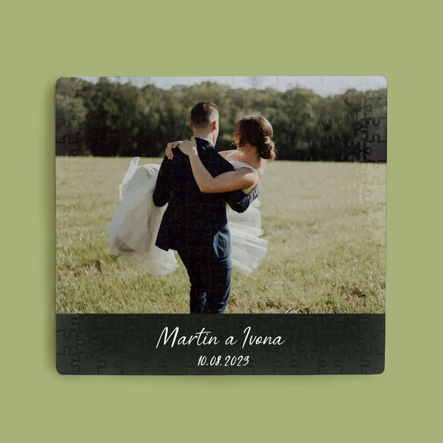 Fotka A Textem: Svatební Fotografie - Puzzle