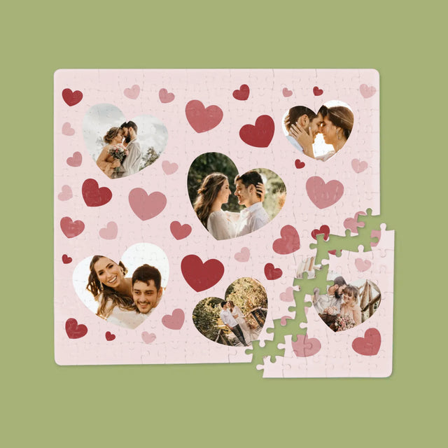 Fotokoláž: Srdce Fotka - Puzzle