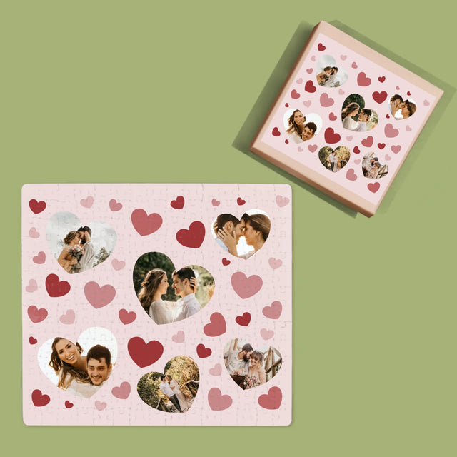 Fotokoláž: Srdce Fotka - Puzzle
