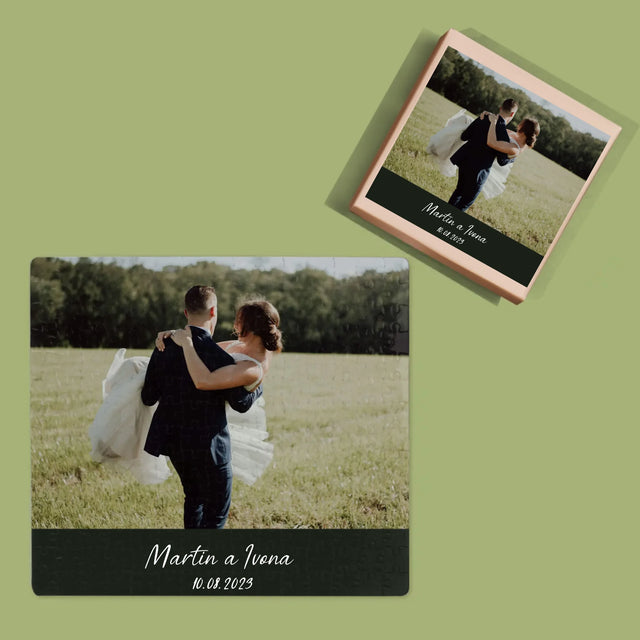 Fotka A Textem: Svatební Fotografie - Puzzle