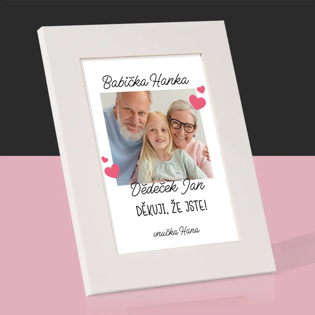 Fotka A Textem: Poděkování Pro Prarodiče - Fotorámeček