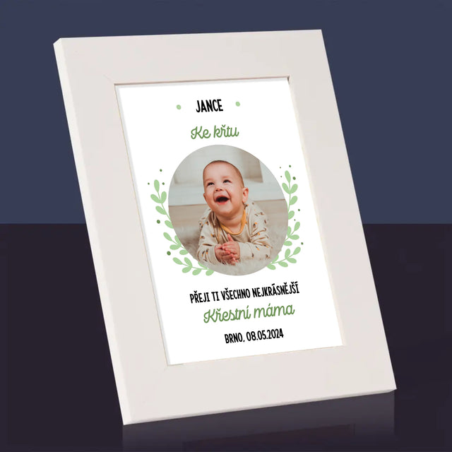 Fotka A Textem: Ke Křtu - Fotorámeček