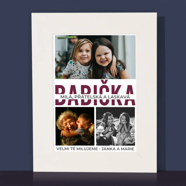 Fotokoláž: Babička - Fotorámeček