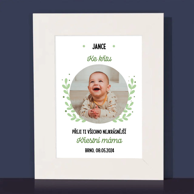 Fotka A Textem: Ke Křtu - Fotorámeček