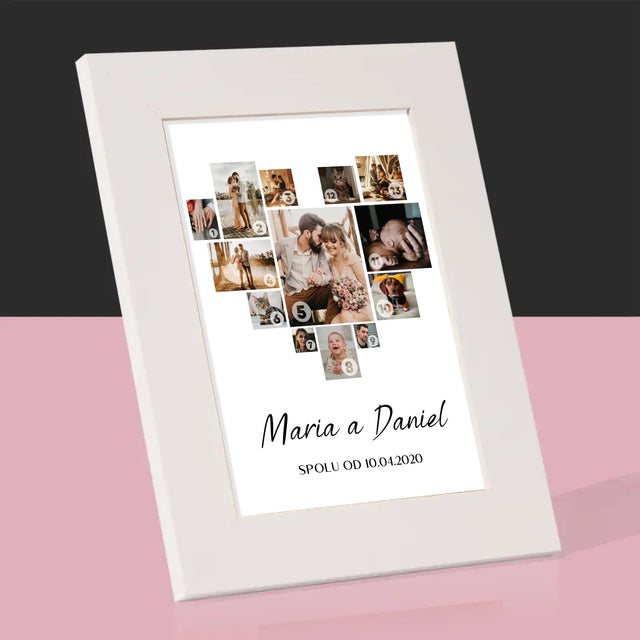 Fotokoláž: Srdce Koláž - Fotorámeček