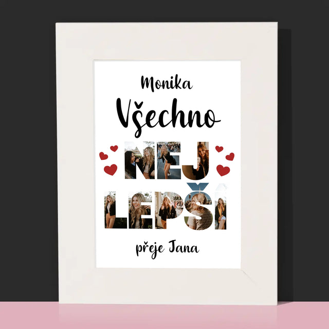 Slovo Z Fotek: Všechno Nejlepší - Fotorámeček