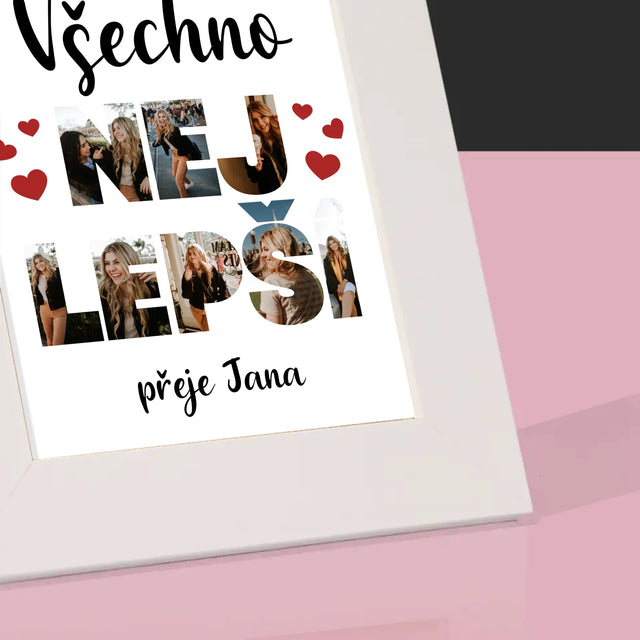 Slovo Z Fotek: Všechno Nejlepší - Fotorámeček