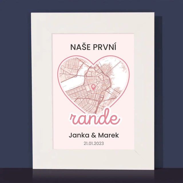 Mapa Města: Mapa Města: První Rande - Fotorámeček