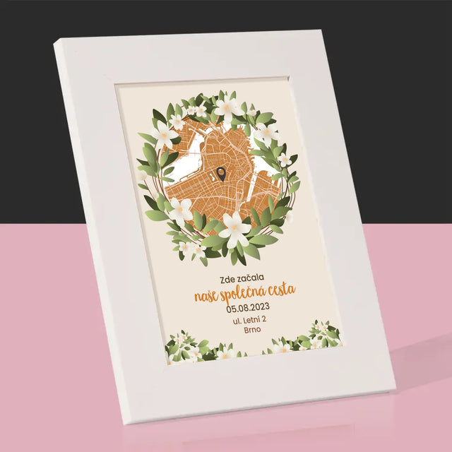 Mapa Města: Začátek Společné Cesty - Mapa Města - Fotorámeček