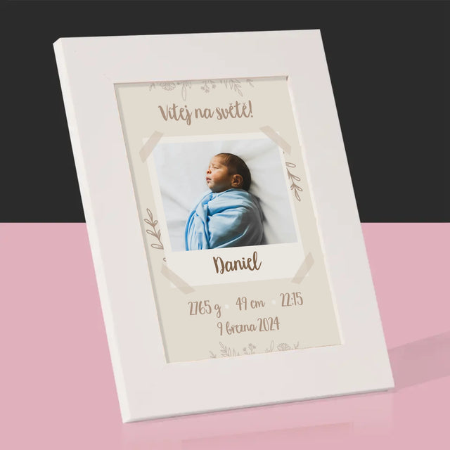 Údaje O Narození Ditěte: Rodný List Větvičky - Fotorámeček