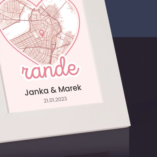 Mapa Města: Mapa Města: První Rande - Fotorámeček