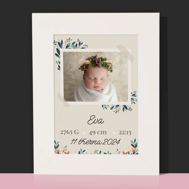 Údaje O Narození Ditěte: Údaje O Narození Květiny - Fotorámeček