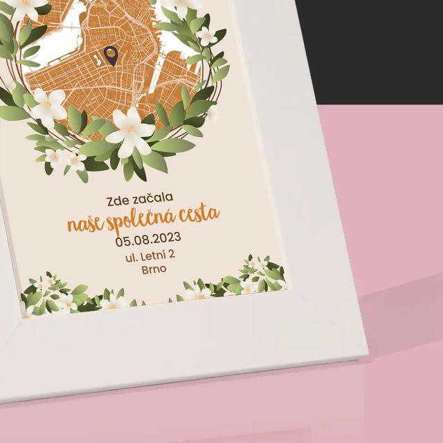 Mapa Města: Začátek Společné Cesty - Mapa Města - Fotorámeček