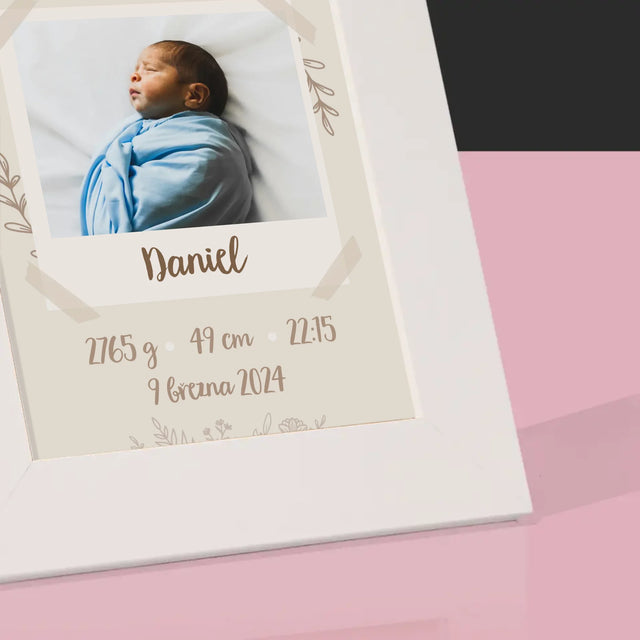 Údaje O Narození Ditěte: Rodný List Větvičky - Fotorámeček