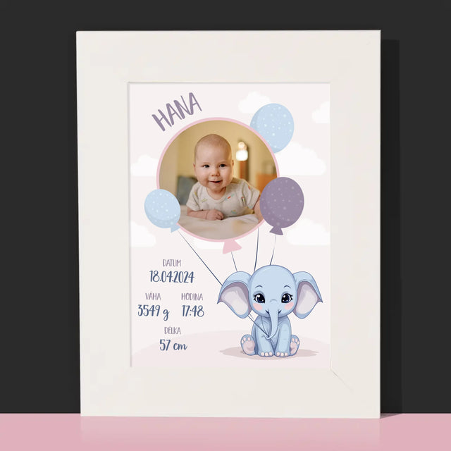 Údaje O Narození Ditěte: Údaje O Narození Slůně - Fotorámeček