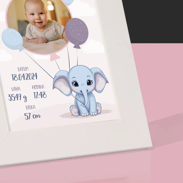 Údaje O Narození Ditěte: Údaje O Narození Slůně - Fotorámeček