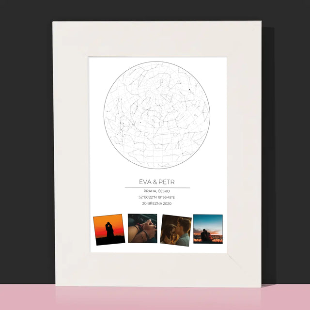 Hvězdná Mapa: Hvězdná Mapa: Naše Hvězdy Ve Světě - Fotorámeček