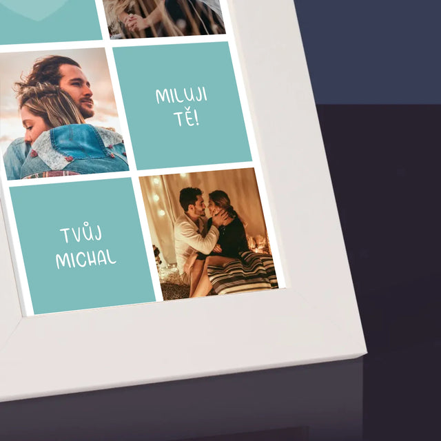 Fotokoláž: Miluji Tě Iniciály - Fotorámeček