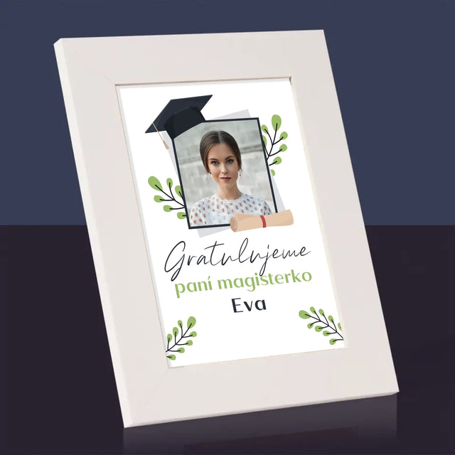 Fotka A Textem: Gratulujeme Paní Magisterko - Fotorámeček