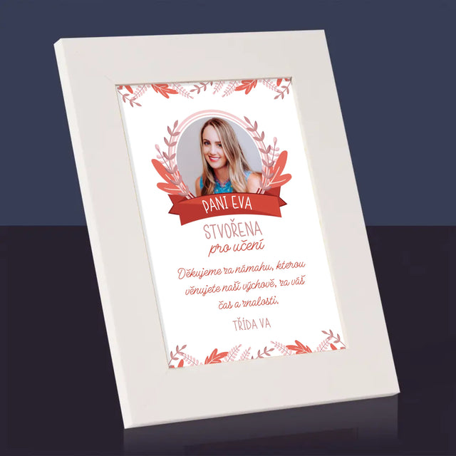 Fotka A Textem: Stvořena Pro Učení - Fotorámeček