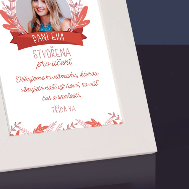 Fotka A Textem: Stvořena Pro Učení - Fotorámeček