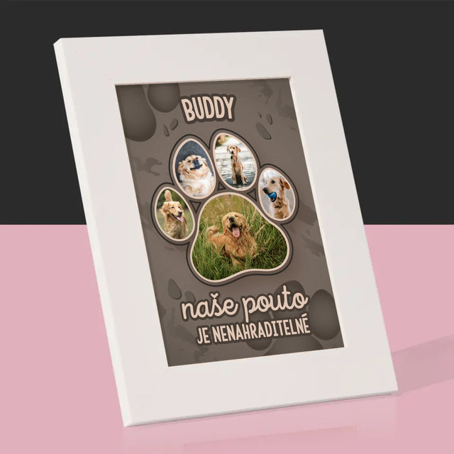 Tvar Z Fotek: Otisk Tlapky - Fotorámeček