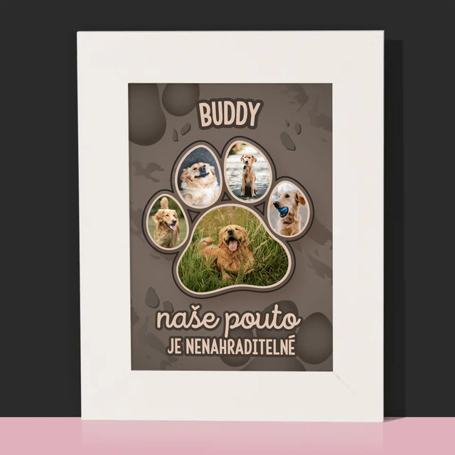 Tvar Z Fotek: Otisk Tlapky - Fotorámeček