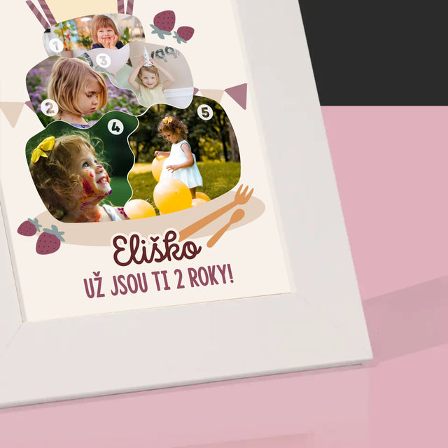Tvar Z Fotek: Narozeninový Dort - Fotorámeček