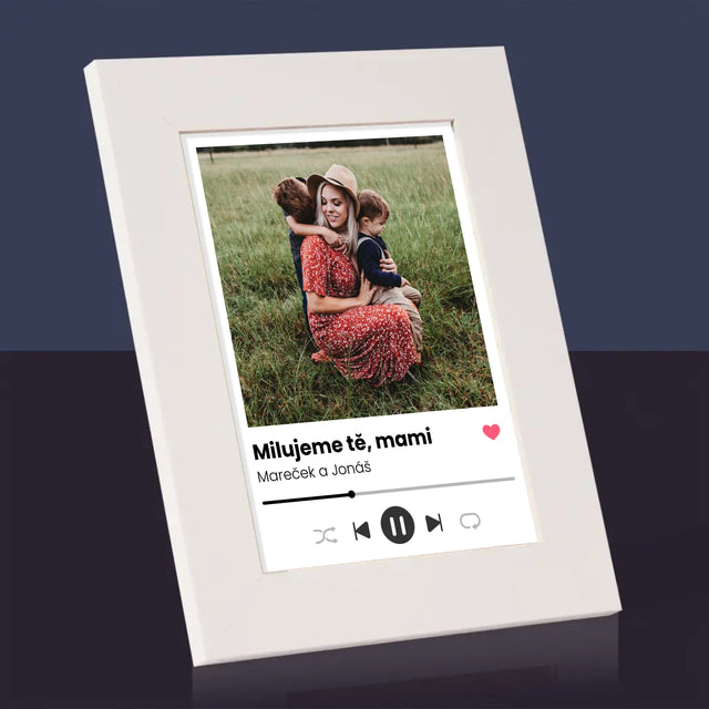 Fotka A Textem: Milujeme Tě, Mami - Fotorámeček