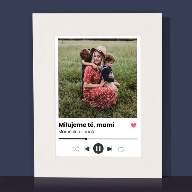 Fotka A Textem: Milujeme Tě, Mami - Fotorámeček