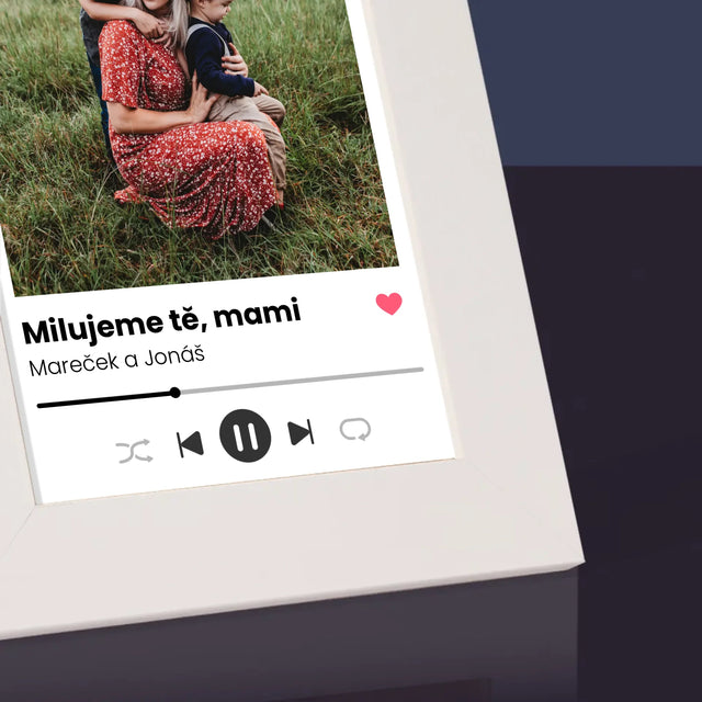 Fotka A Textem: Milujeme Tě, Mami - Fotorámeček