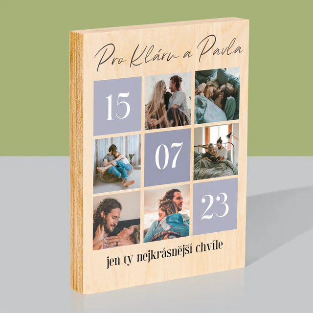 Fotokoláž: Nejlepší Chvíle - Tisk Na Dřevo