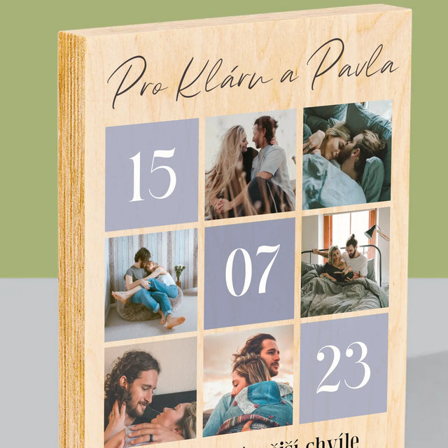 Fotokoláž: Nejlepší Chvíle - Tisk Na Dřevo