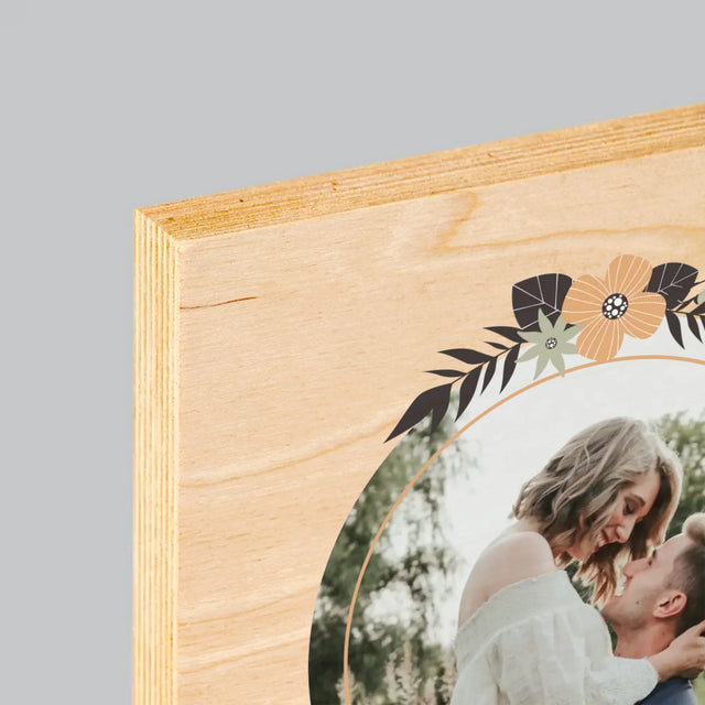 Fotka A Textem: Zamilovaní - Tisk Na Dřevo