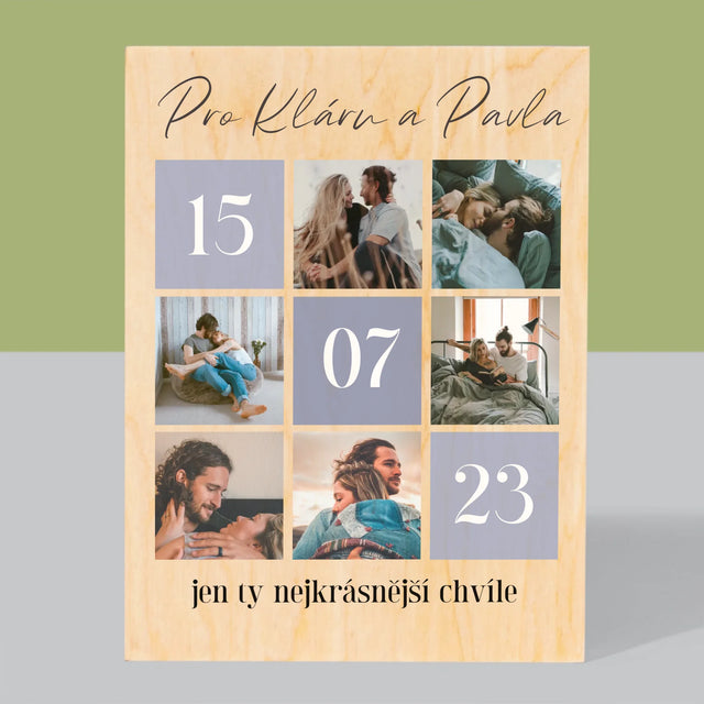 Fotokoláž: Nejlepší Chvíle - Tisk Na Dřevo