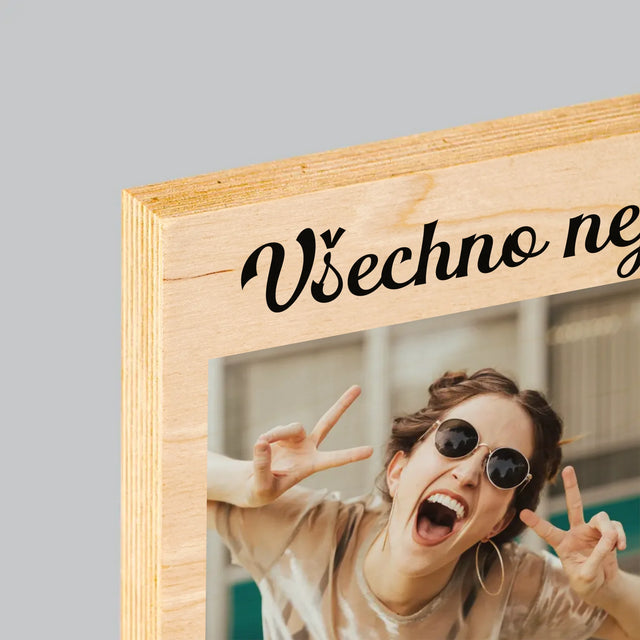 Fotokoláž: Narozeniny - Tisk Na Dřevo