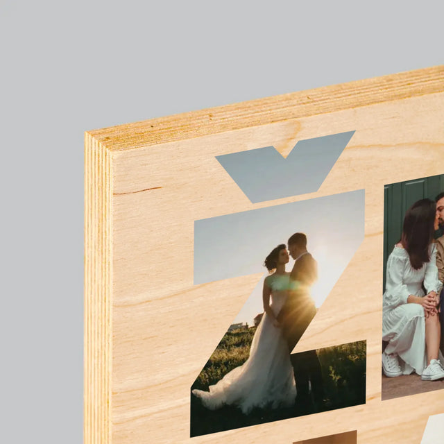 Slovo Z Fotek: Žena Z Vašich Fotek - Tisk Na Dřevo