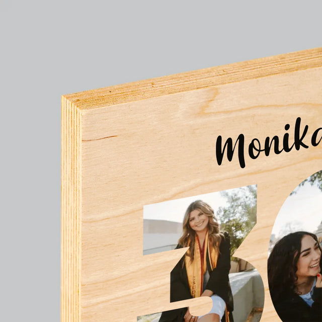 Slovo Z Fotek: 30 Let Z Tvých Fotek - Tisk Na Dřevo