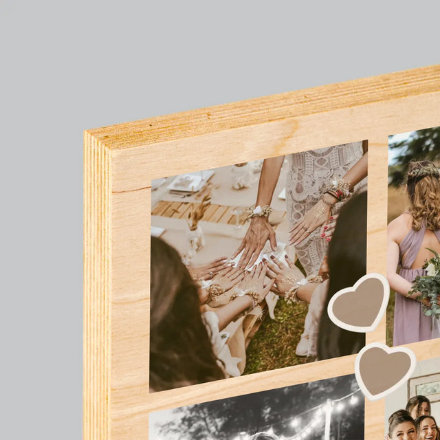 Fotokoláž: Děkovná Koláž Pro Svědka - Tisk Na Dřevo