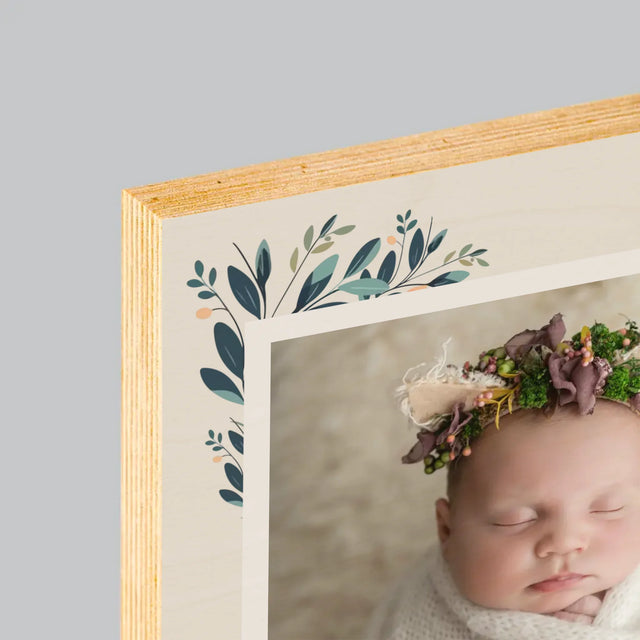 Údaje O Narození Ditěte: Údaje O Narození Květiny - Tisk Na Dřevo