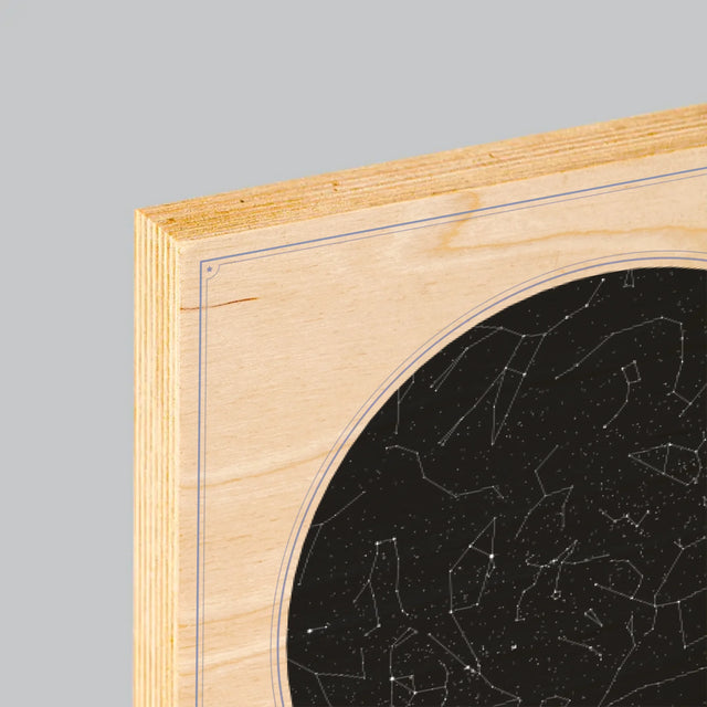 Hvězdná Mapa: Hvězdná Mapa: Pod Hvězdami - Tisk Na Dřevo