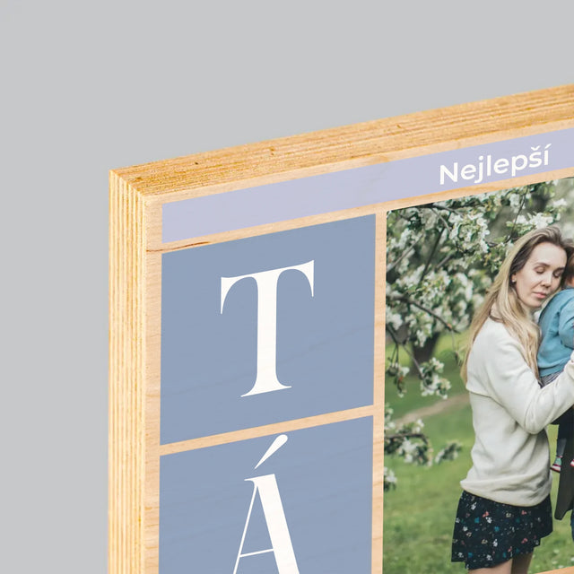 Fotokoláž: Nejlepší Táta Koláž - Tisk Na Dřevo