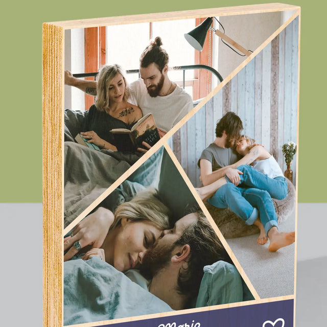 Fotokoláž: Děkuji, Že Jsi - Tisk Na Dřevo