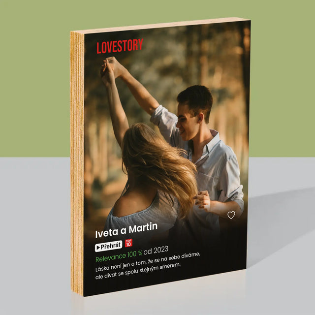 Fotka A Textem: Plakát Netflix - Tisk Na Dřevo